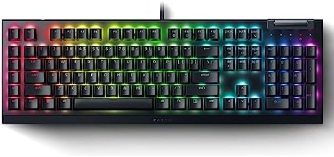 Razer BlackWidow V4 X Mechanical Gaming Keyboard: Yellow Switches Linear & Silent - 6 Macro Keys - Chroma RGB - Doubleshot ABS Keycaps - Roller & Media Keys Snap Tap