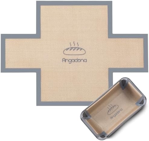 Silicone Bread Loaf Pan Liners, 2 pack Nonstick and Reusable Bread pan Liner. silicone baking mat for 9.5 x 5 inch Loaf Pan
