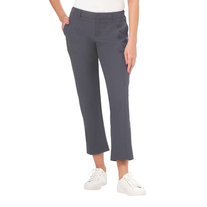 Kirkland Signature Women's Travel Pant - Utility Pocket - Elastic Waistband (Gray, 10)