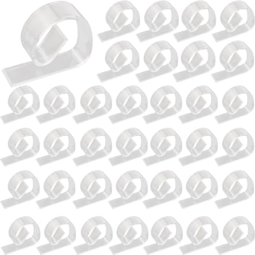 36PCS Transparent Clear Tablecloth Clips, Plastic Table Cloth Clips，Windproof Table Cover Holder Clamps，Table Cloth Holder for Christmas Home Wedding Party Indoor Outdoor Camping Picnic (36)