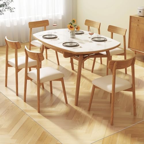 Clear Floor Mat for Home, 8'×12' Large Non-Slip Plastic Rug for Under Kitchen Table, Durable Waterproof Vinyl Area Mat for Baby Spills, Dog Accident, Anti-Scratch Floor Protector for Living Room