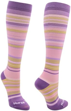 Compression Socks for Nurses - Women & Men - 20-30mmHg Graduated Compression, For Medical Staff, Athletes - 1 Pair