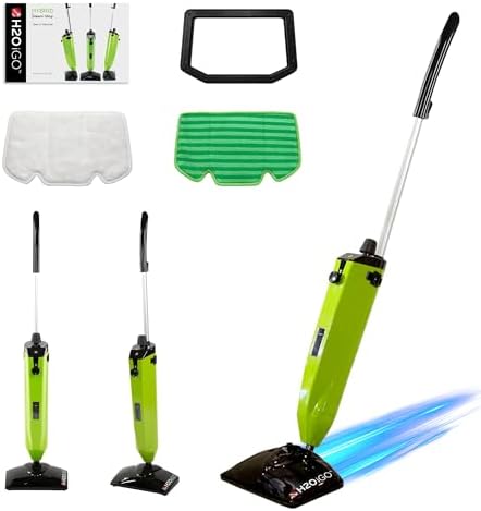 H2O iGO Indoor & Outdoor Cordless Steam Mop for Hardwood Floors, Carpets, Windows, Upholstery, Kitchens, Bathrooms - Portable, Rechargeable, Wireless, Steamer Mops for Floor Cleaning