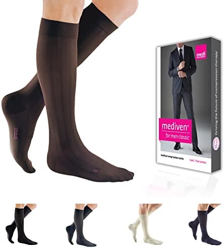 mediven for Men Classic, 15-20 mmHg, Calf High Compression Stockings, Closed Toe
