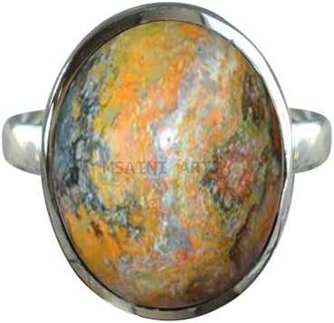 Solid 925 Sterling Silver Ring for Women & Men, Amethyst Ring Gemstone Unique Handcrafted Ring (US Size 5)