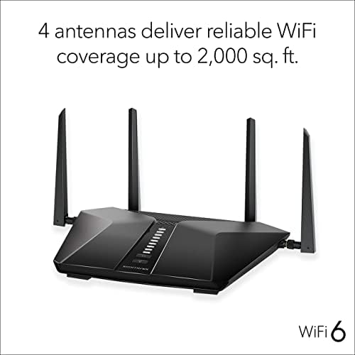 Netgear NETGEAR RAX50-100NAR Nighthawk 6-Stream AX5400 WiFi 6 Router, Black (Renewed)
