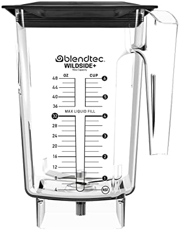 Blendtec 90 oz WildSide Jar, Commercial Grade - Five-Sided Replacement Blender Jar - Compatible with Blendtec Blenders - 36 oz Blending Capacity - Clear