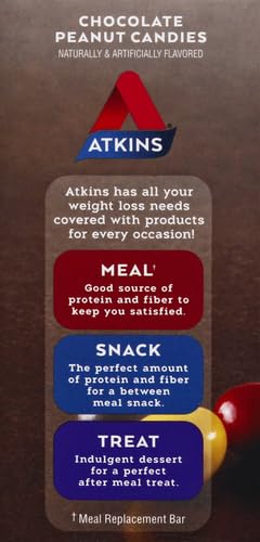 Atkins Endulge Chocolate Peanut Candies, Dessert Favorite, 0g Sugar, 20 Count