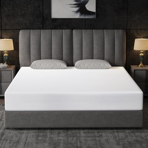 Extra Firm Mattress Full Size 10 Inch with Tencel Cover,Premier Cool Green Tea/Gel Memory Foam Mattresses in Box,Dual Side Medium Firm-Mattress for Back Pain,CertiPUR-US,Fiberglass Free,75'' x 54''