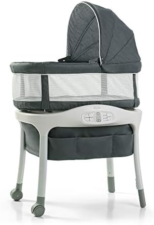 Graco Sense2Snooze Bassinet with Cry Detection Technology | Baby Bassinet Detects and Responds to Babys Cries to Help Soothe Back to Sleep, Ellison, 19 D x 26 W x 41 H Inch (Pack of 1)