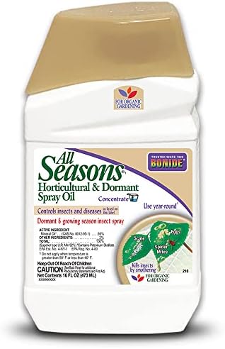 Bonide All Seasons Horticultural & Dormant Spray Oil, 16 oz Concentrate, Disease Prevention & Insect Killer for Organic Gardening