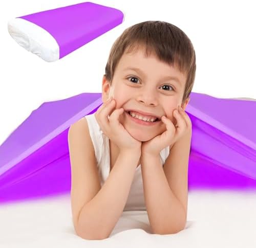 Sensory Sheet for Kids Special Needs Bed Sheet Breathable and Stretchy (Purple, Queen)