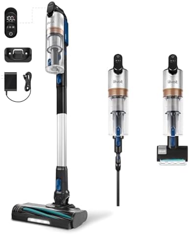 LEVOIT Cordless Vacuum Cleaner with HEPA Filter, Stick Vac with Tangle-Resistant Design, Up to 60 Mins, Powerful Suction, Lightweight, Mini Motorized Brush, for Carpet, Hard Floor, Pet Hair, LVAC-300