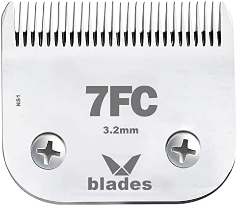 7FC Clipper Blade Dog Grooming Compatible with Andis Clippers Carbon Infused Steel Detachable Ceramic Sharp Edge Also Compatible with Wahl/Oster Dog Clippers