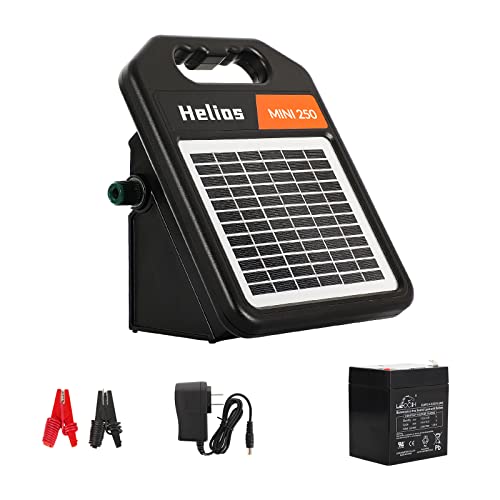 MINI250 Solar Electric Fence Charger with Day or Night Mode, 0.18Joule Portable Solar Fence Charger