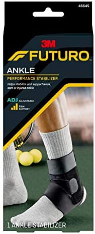 3M Futuro Sport Deluxe Black Ankle Stabilizer One Size Hook and Loop Strap for The Foot 46645ENR