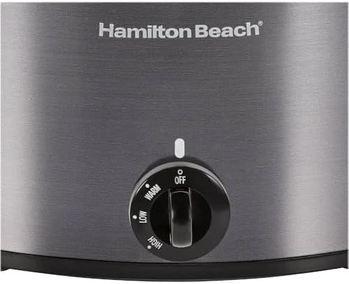 Hamilton-Beach 10 Quart Slow Cooker Black, Large Capacity with Lid Lock, Manual Temperature Control, Dishwasher Safe Stoneware, Keep Warm Setting, Perfect for Roasts, Stews, and Soups