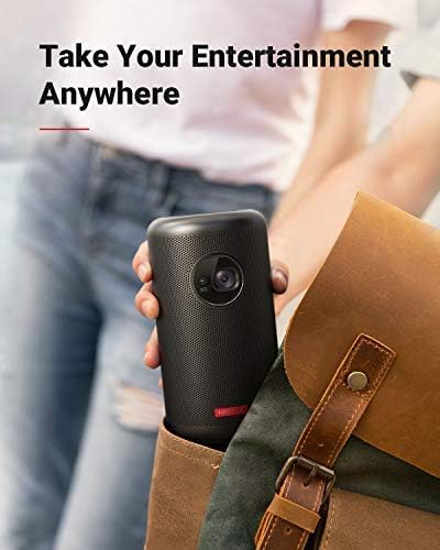 Anker Nebula Capsule Max, Pint-Sized Wi-Fi Mini 200 ANSI Lumen Portable movie Projector, 8W Speaker, 100 Inch Picture, 4-Hour Video Playtime, Outdoor Projector (Renewed)