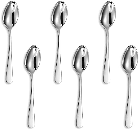 KEAWELL Premium Louise Demitasse Espresso Spoons, 18/10 Stainless Steel, 4.7-Inch Small Size, Dishwasher Safe (4.7 inches, 6)