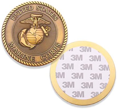3" Marine Corps Challenge Coin - EGA Adhesive Medallion USMC - US Marines Car Emblem Military Coin - Amazing 3" Custom Coin Designed by U.S.M.C Veterans
