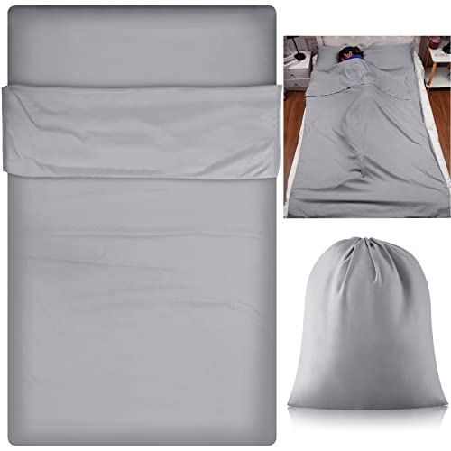 Irenare Self Tan Sleep Sack Reusable Body Self Tanners Lightweight Breathable Tanning Sleeping Sac for Bed Travel Sleeping Bag(Silver Gray)