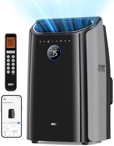 Dreo Portable Air Conditioners, 14000 BTU AC Unit for Bedroom with Drainage-free Cooling, 3-in-1 with Fan & Dehumidifier, Touch/APP/Voice/Remote, 24h Timer, Smart Floor AC for Room Indoors, AC516S