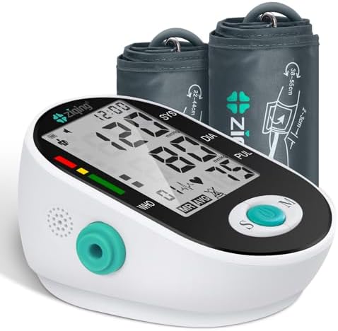 Blood Pressure Monitor, Bp Monitor with 2 Cuffs, The Medium and Extra Large Cuff(22-44cm&38-55cm) - 2 * 99 Sets of Memory for Home Use