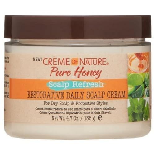 Scalp Refresh Daily Cream by Creme of Nature, Restorative Leave-In Cream 4.76 Oz