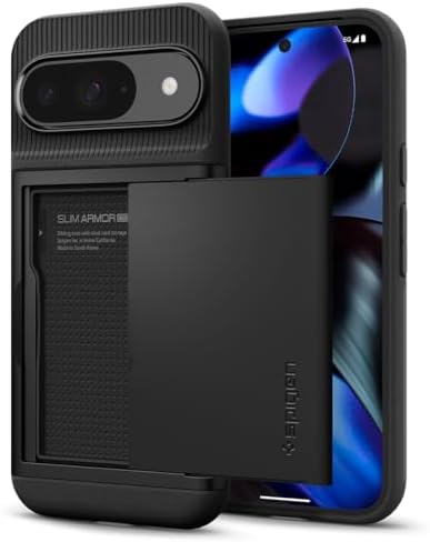 Spigen Slim Amor CS Designed for Pixel 9 Case/Pixel 9 Pro Case (2024) [Hard Shell] [Military-Grade Protection] - Black