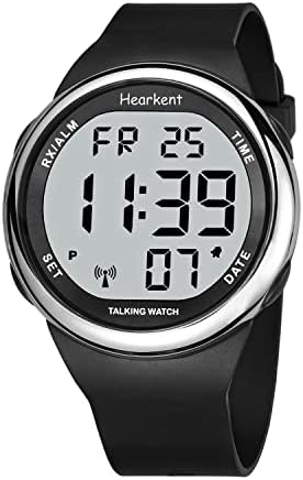Atomic Talking Watch Sets Itself for Visually impaired or Seniors LCD Big Number Easy-to-Read Talking Watch for Elderly