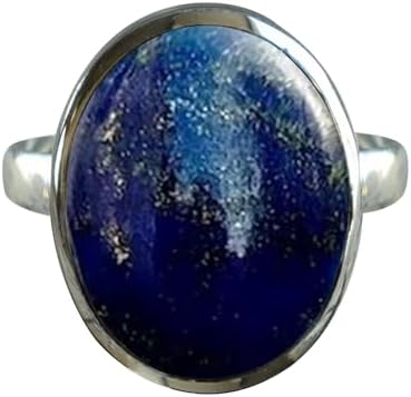 Solid 925 Sterling Silver Ring for Women & Men, Amethyst Ring Gemstone Unique Handcrafted Ring (US Size 5)