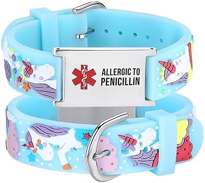 LinnaLove cartoon medical alert id bracelets Parents gift to Son, daughter, brother, sister
