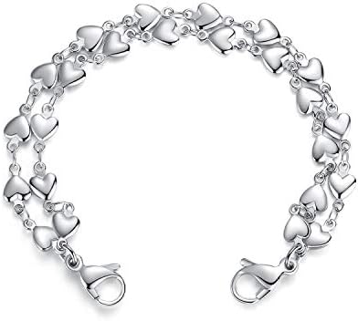 LinnaLove Heart Link Stainless Steel Interchangeable Medical Alert Bracelet