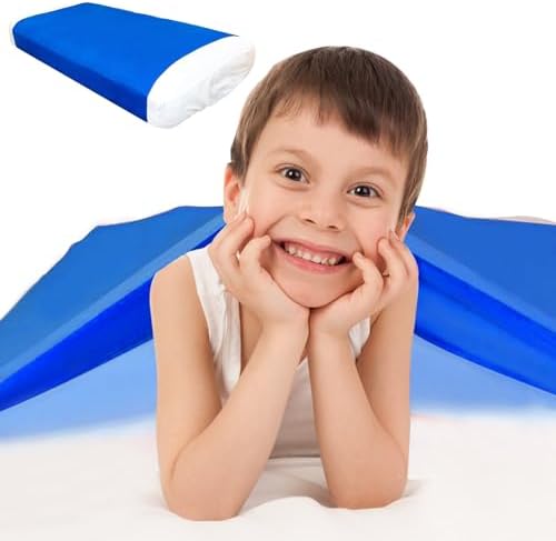 Sensory Sheet for Kids Special Needs Bed Sheet Breathable and Stretchy (Blue, Full)