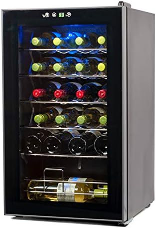 BLACK+DECKER BD61526 Wine Cellar, Black Cabinet with Gray Door Accent