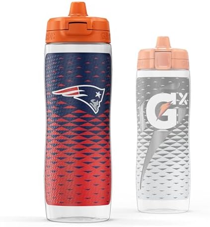 Gatorade Gx NFL Non-Slip Squeeze Bottles, 30 fl oz, Gx Hydration System