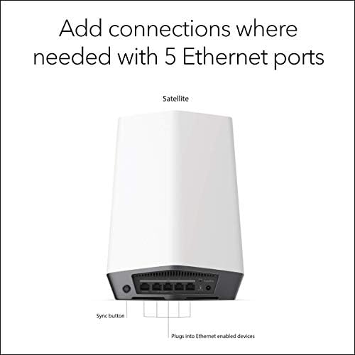 NETGEAR Orbi Pro WiFi 6 Tri-Band Mesh Add-on Satellite for Business or Home with 6Gbps Speed (SXS80) | Coverage up to 3,000 sq. ft. | Requires Orbi Pro WiFi 6 Router (Renewed)