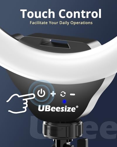 UBeesize 12'' Selfie Ring Light with 62’’ Tripod Stand for Video Recording, Live Streaming(YouTube, Instagram, TIK Tok), Compatible with Phones, Cameras and Webcams