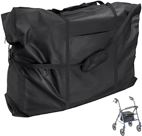 Rollator Walker Travel Bag - Waterproof Wheelchair Bag for Folding Walker Wheelchair Transport Chair Portable Large Duffel Bag Carry Case for Car Traveling (39" Lx16 Wx32 H)