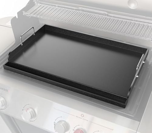 Nonstick Cast Iron Griddle for Gas Grill Nanoceramic Stove Top Griddle for Gas Stove 25" x 16" Flat Top Plate Cooking Skillet Pan Teppanyaki for Camping Outdoor Tailgating Plancha Para Cocinar