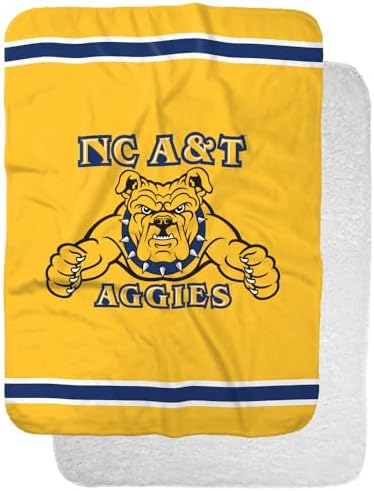 LOGOVISION Official Collegiate Primary Logo Collection Silky Touch Sherpa Back Super Soft Throw Blanket Collection