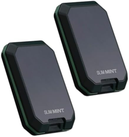 Slim Mint Wallet, Ultra-Thin, RFID-Blocking, AS-SEEN-ON-TV, ID Theft Protection, Easy to Carry, Reach Cards/Cash with the Touch of a Button, Optimizes Space, Aluminum Outer Shell, Crush-Resistant, 2PK