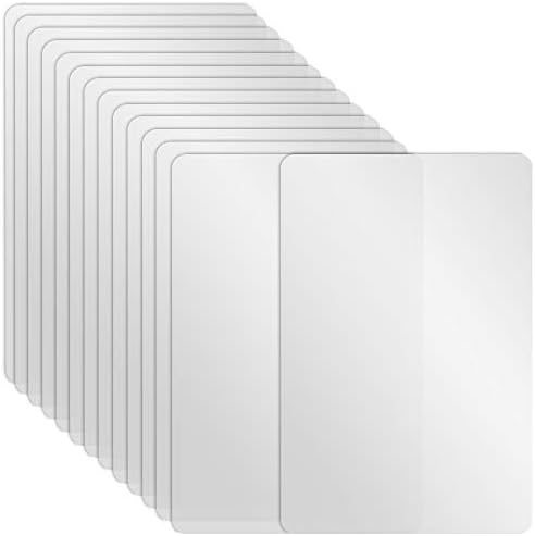 17 Pack Plastic Placemats, Heat Resistant Transparent Table Mat for Dining and Kitchen, 17 x 11 Inches