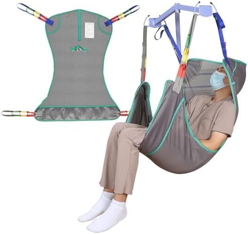 500lbs Mesh Full Body Sling for Lift - Patient Transfer Sling with Wide Pads for Elderly & Disabled,Compatible and Multi-Scene Transfer