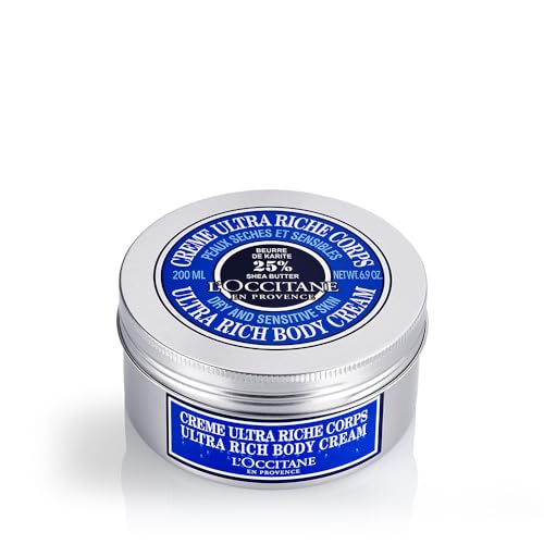 L'Occitane Ultra Rich Body Cream: 25% Shea Butter, Nourish, Comfort, Protects from Dryness, Sensitive Skin Ages 3+, Vegan, Jasmine Scent, Reduce Waste with Refill