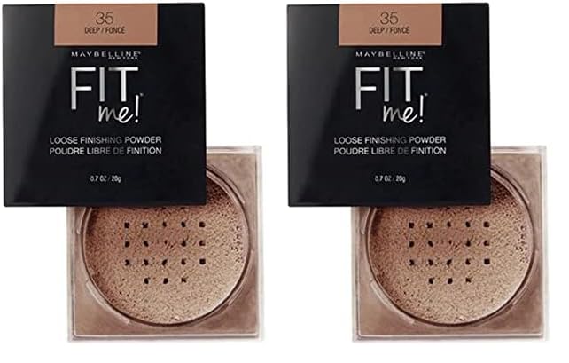 Maybelline Fit Me Loose Setting Powder, Face Powder Makeup & Finishing Powder, Deep, 1 Count (Pack of 2)