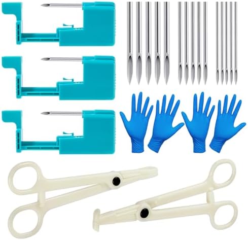 14G 16G 20G Body Piercing Kit for Belly Button/Lip/Tongue/Ear/Nose/Eyebrow/Nipple Piercing Gun Kits Safe Body Piercing Needle Tools for Women Men