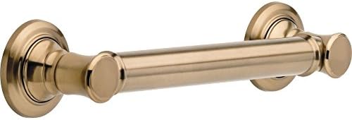 DELTA 41612-CZ Traditional 12-Inch Grab Bar with Concealed Mounting, Champagne Bronze