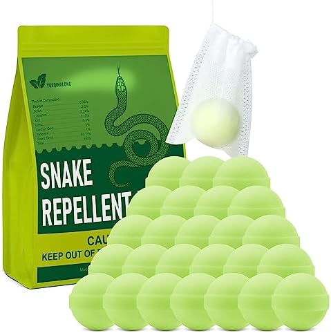 25 Pack Snake Be Gone for Yard Powerful Pet Safe Balls for Lawn Garden Camping Fishing Home to Repels Snakes and Other Pests (Mint)