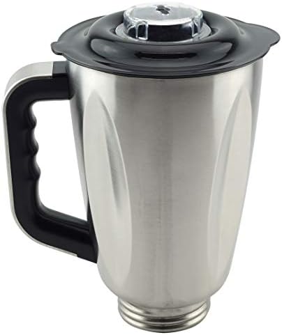 6-Cup Stainless Steel Jar with Handle and Lid for Oster Osterizer Blenders Replacement Part 304